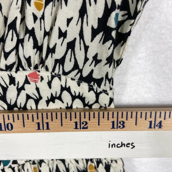 Urban Outfitters Cooperative Retro Print Floral Mini Leaf 40s Style Dress S - Picture 5 of 8